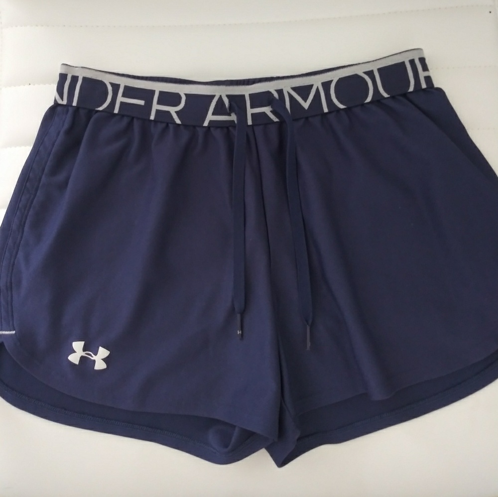 Navy Blue UnderArmour Running Shorts